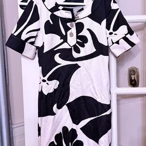 Banana Republic Black and White Dress